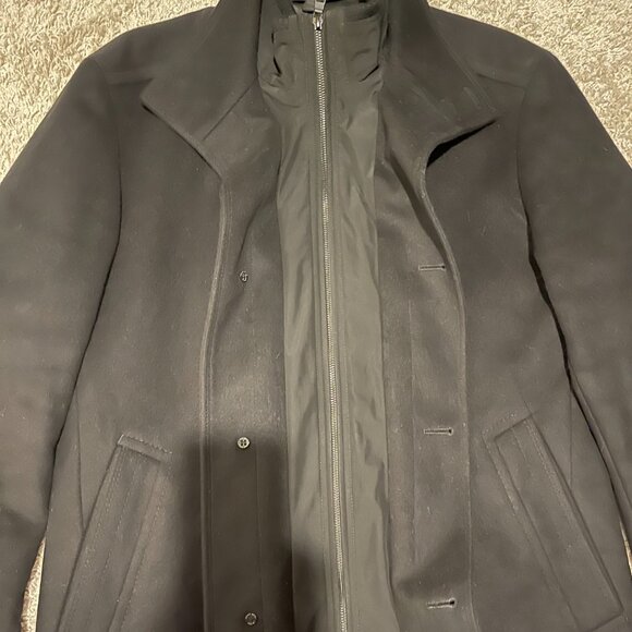 Hugo Boss Wool Cashmere Blend Men’s Car Coat Size US 44 Regular. Black. - Picture 12 of 16